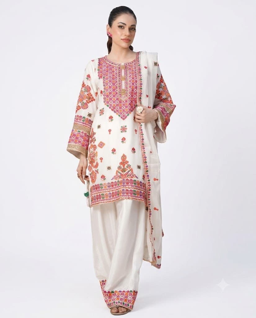 3 Piece Readymade Farshi Shalwar Suit