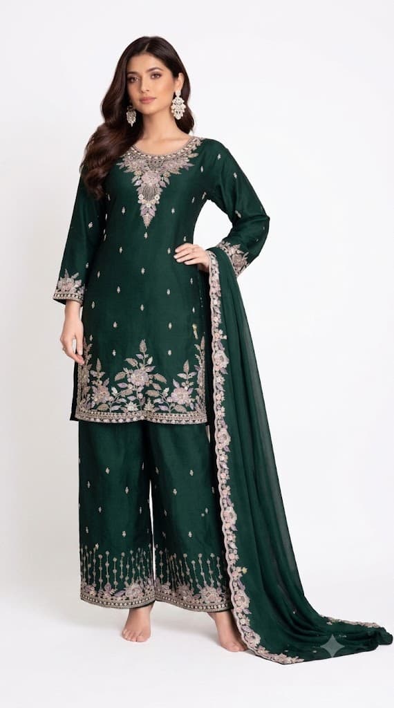 3 Piece Readymade Indian Palazzo Suit